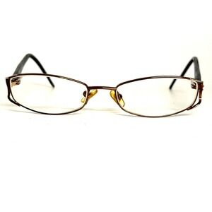 Marchon Chocolate‎ Mousse 122 Eyeglasses Frames Brown Oval 51-17-135 Filigree